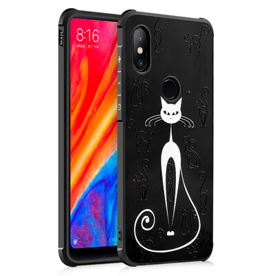 

Goowiiz Fashion Phone Case For Xiaomi Mix 2Max 2Mix 2s Luxury 3D Cute Cartoon Slim Full Soft Silicone