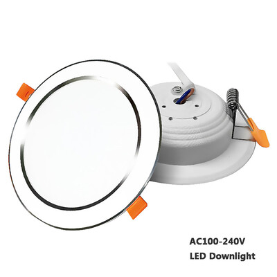 

led downlight sunken light 25 3 33 4 5 6 inch wattac110v 220v recessed luminaire 9W 4inch White White Shell AC100-240V