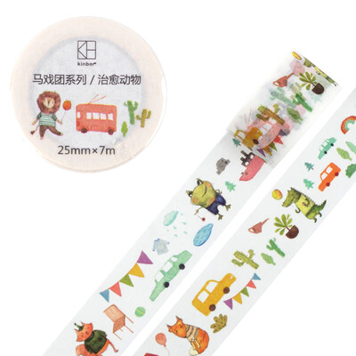 

Kinbor hand book&paper tape 15mm7mhand book sticker basic circus - roof DTB64316