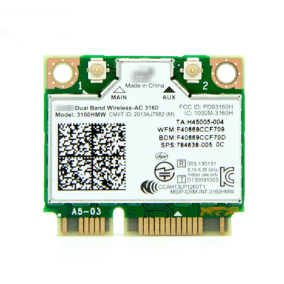 

433Mbps 80211ac Mini PCI Express wifi Wireless Adapter with Bluetooth 40HS Wi-Fi card 3160HMW BT40 3160AC Intel vProWIDI
