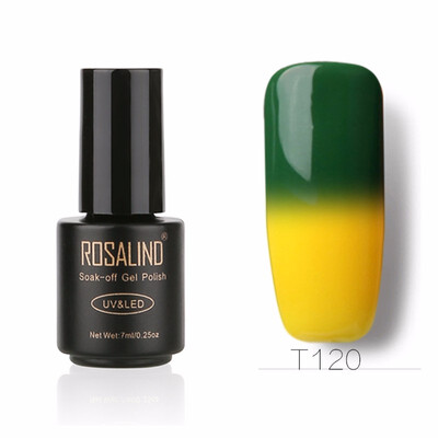 

ROSALIND Gel 1S Temperature Changing Nail Polish 7ml Soak off Nail Gel Polish Vernis Semi Permanent UV LED Glitter Nail Lacquer