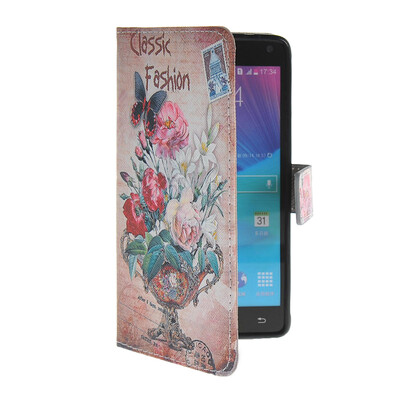 

MOONCASE Pattern Style Leather Side Flip Wallet Card Slot Pouch Stand Shell Back ЧЕХОЛ ДЛЯ Samsung Galaxy Note 4 N9100