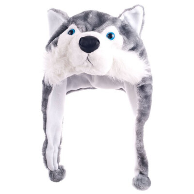 

MyMei Kid Cartoon Animal Hat Plush Beanie Fleece Winter Warm FLUFFY HOODED Cap Earmuff