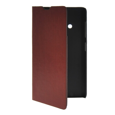 

MOONCASE Slim Leather Side Flip Wallet Card Slot Pouch with Kickstand Shell Back чехол для Nokia Lumia 535 Brown