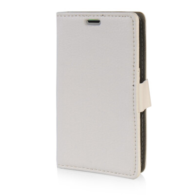 

MOONCASE Litch Skin Leather Side Flip Wallet Card Slot Pouch Stand Shell Back ЧЕХОЛ ДЛЯ Microsoft Lumia 435 White