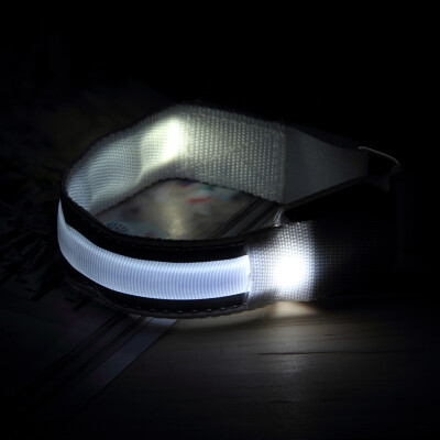 

Sports Bike LED Safety Reflective Belt Strap Snap Wrap Arm Band Shine Armband