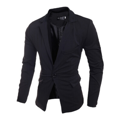 

Zogaa New Mens Wind Coat Slim Contrast Color Fashion Stand Collar