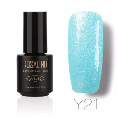 

ROSALIND Gel 1S 7ml Silver Diamond Nail Gel Polish Glitter Color UV LED Manicure Gel Varnish Top Base Coat Needed Nail Art