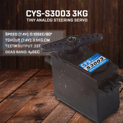 

CYS-S3003 3kg Tiny Analog Steering Servo for RC Car Buggy Truck Boat Airplane Helicopter RC Toys