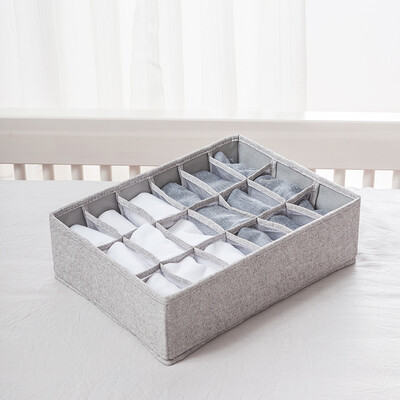 

Finishing life underwear storage box underwear fabric finishing box household drawer storage box socks storage 18 grid