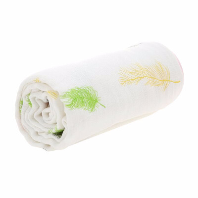

Baby Toddler Blanket 4 Layer 100 Bamboo Muslin Blanket For Bed Stroller Crib Car Nursing Cover 55 40inch Feather