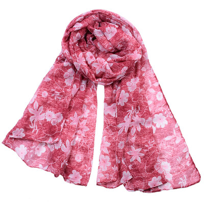 

Jeouly print scarves women flower Echarpes Foulard Femm long scarf voile sunscreen shawls red hijab wraps cachecol marcas rings