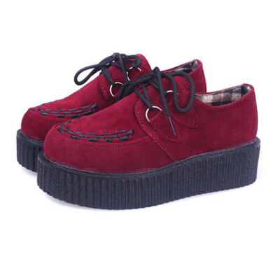 

Creepers women Shoes Woman Casual plus size zapatos mujer ladies creepers platform shoes Women Flats shoes platform