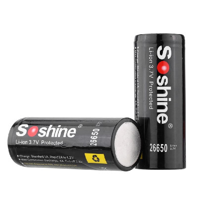 

Soshine 2X 26650 37V 5500mAh Rechargeable Battery with A Mini Plastic Box J4YI