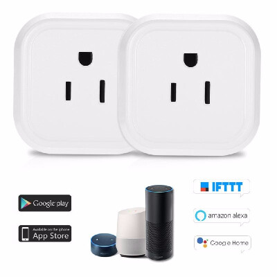 

Mini Wifi Smart Plug with OnOff Switch Support Phone App Control Anywhere And Anytime Timing Function&Voice Control