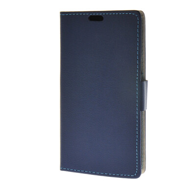 

MOONCASE Leather Side Flip Wallet Card Holder Stand Shell Pouch Case Cover for Samsung Galaxy Grand Max G720NO Blue