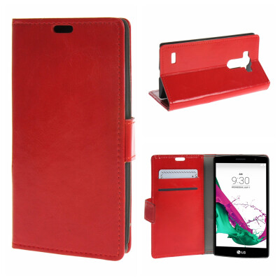 

MOONCASE LG G4 Beat G4S ЧЕХОЛ ДЛЯ Flip Leather Wallet Card Holder Bracket Back Pouch Red 03