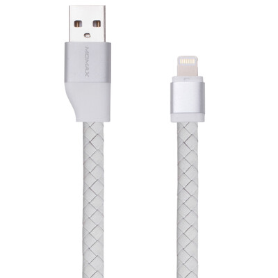 

MOMAX MOMAX MFi certified Apple data cable charging line leather weaving 1 m white support iphone8 7 6sPlus X 5s SE ipad