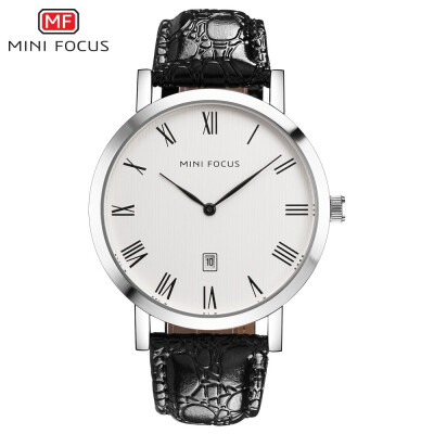 

MINI FOCUS Fashion Business Leather Strap Men Quartz Watch MF0108G