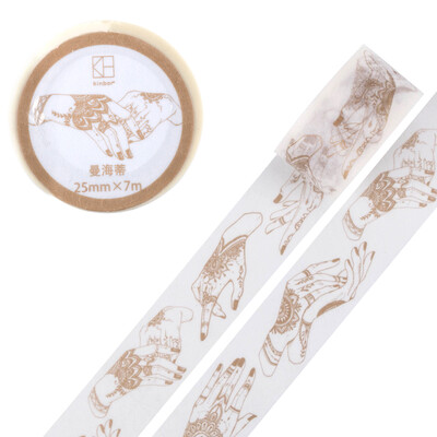 

Kinbor PDA&paper tape 10mm7mhand book sticker color tape gold border DTB64258