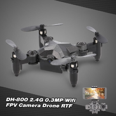 

DH-800 24G 03MP Wifi FPV Mini Camera Drone Height Hold G-sensor Foldable Portable Watch Style Remote Controller Quadcopter