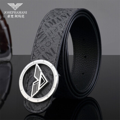 

Authentic Zhuo Fan Armani belt male Korean version of the wild tide smooth buckle belt 2018 new simple belt