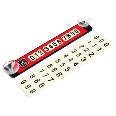 

Fun line car parking phone card double sucker magnetic luminous digital black roadside temporary stop card automotive supplies moving number card