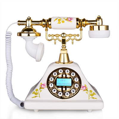 

Eager crave F015 ceramic antique phone retro seat fixed telephone Europe&the United States retro ceramic white