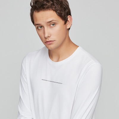 

Dancing with wolves DANCING WOLVES Long-sleeved T-shirt mens 2018 autumn new round neck printed letters long-sleeved shirt 66095064010 001 black 185100A