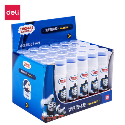 

Deli Deli Thomas 24 sticks 15g color high viscosity solid glue stick glue blue 66211