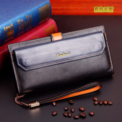 

Mens long wallet zipper business card soft handbag male mobile phone bag large capacity suit bag tide