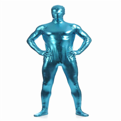 

Mens Metallic Zentai Full Bodysuit Men Costum Made Golden Tights Suits Mens Full Bodysuit Cosplay Halloween Costumes