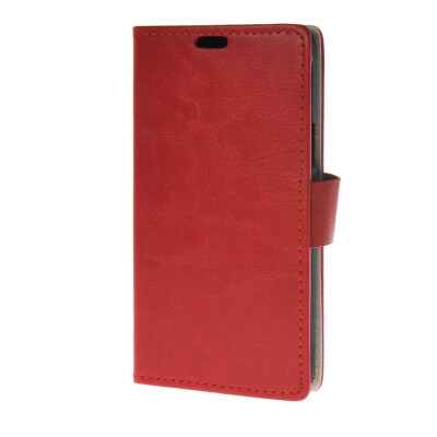 

MOONCASE Leather Side Flip Wallet Card Holder Stand Shell Pouch Case Cover for Samsung Galaxy Grand Max G720NO Red