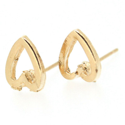 

Golden Heart Earring Simple Alloy Design Brief New Style 60140 1PAIR