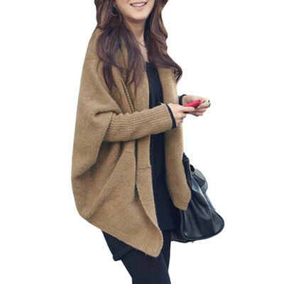 

CT&HF Winter Women Casual Bat Sleeves Shawl Cardigan