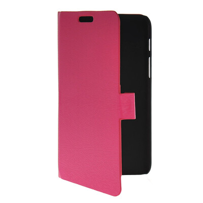 

MOONCASE Slim Leather Flip Wallet Card Pouch with Kickstand Shell Back ЧЕХОЛ ДЛЯ Samsung Galaxy Tab Q T2558 Hot pink