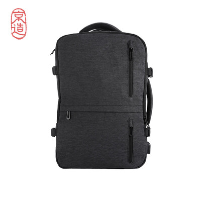 

JZAO multi-function computer travel backpack flower gray
