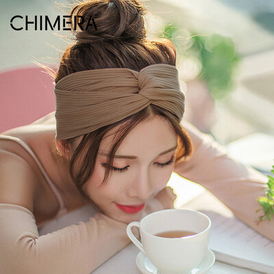 

Chimera Chimera hair accessories headdress wide-necked cotton simple casual hair band bangs headband hair band headband sports hair hair light coffee color