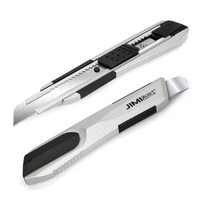 

Jimmy Home JM-G12002R Household Utility Sharp&Durable Wallpaper Knife Paper Cutter Aluminum Daily Safety Tool Send SK5 Material Blade 10 Pieces