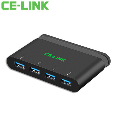 

CE-LINK Type-C docking station to 4-port USB30 hub expansion charging OTG function mobile phone notebook expansion mouse U disk mobile hard disk black 4432