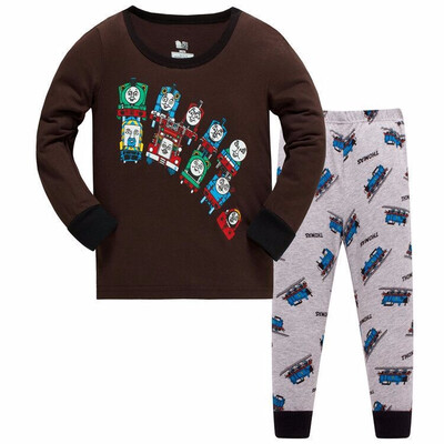 

Boys clothes pajamas set Cartoon dinosa sleepwear Top pants 4 colors pyjamas