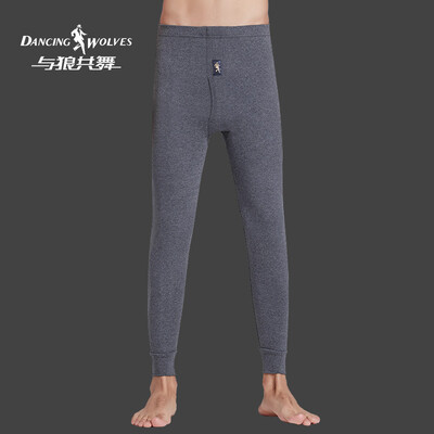 

Dance with wolves DANCING WOLVES autumn pants mens cotton youth thin section warm pants pants bottoming tight-fitting slim pants pants gray gray XXL