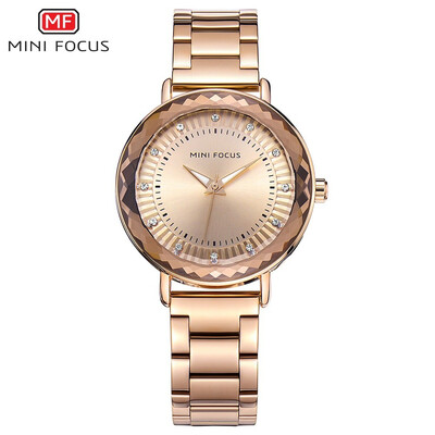 

MINI FOCUS Fashion Stainless Steel Strap Women Quartz Watch MF0040L