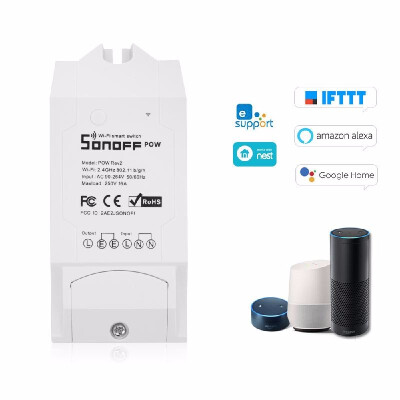 

eWeLink Pow R2 ITEAD Smart Wifi Switch Wireless ONOff Controller With Real Time powe-r Consumption Measurement 16A3500W Smart Hom