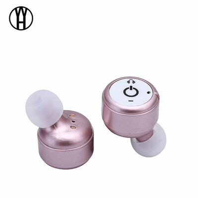 

WH X2T Twins wireless earphone Bluetooth noise canceling headphone CSR Video Game headset with Magnetic 1500mAh power bank box