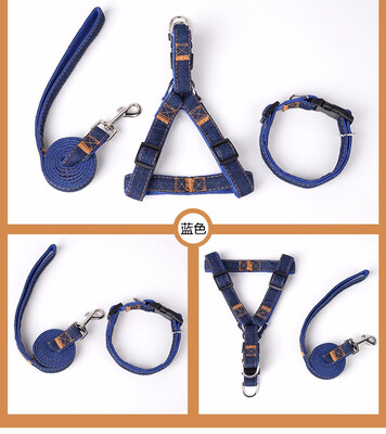 

Pet dog leash rope Nylon adjustable dogs lead belt puppy harness collar leash tape small breast-band pet chest chain supplies