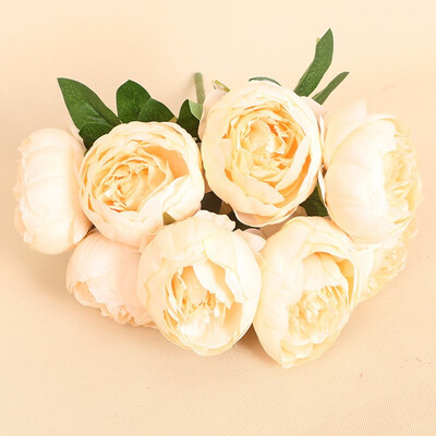 

YOOSA 8 colors High Quality Artificial Flower 9 Heads Simulation Peony Home Wedding Celebration Decoration Fake Flowers Rose