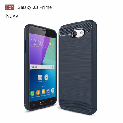 

For Samsung Galaxy J3 Prime Carbon Fiber Phone Cases Soft TPU Anti-Knock Cover For Samsung Galaxy J3 Prime Case