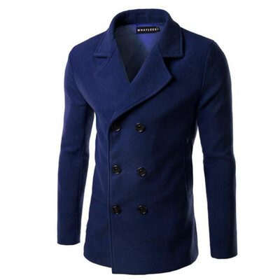 

Zogaa Men's Wind Fashion Double Breasted