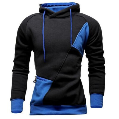 

Zogaa New Mens Hoodie Color Matching Patchwork Hooded